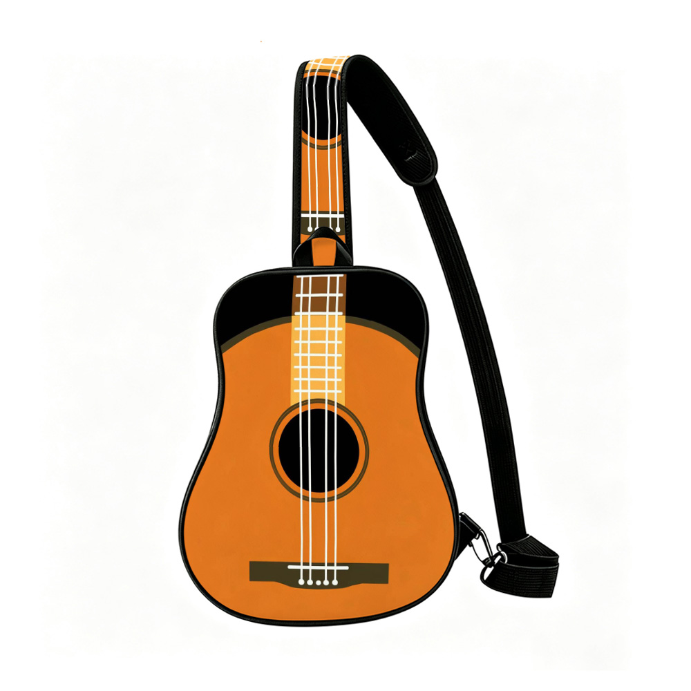 Street Fashion Look - Acoustic strings art Guitar Shaped Sling
