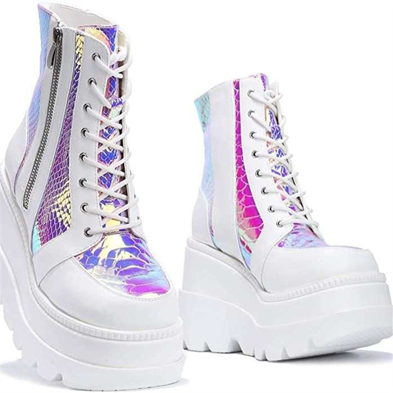 Women's Pink Holographic Platf - огляд і ціна Street Fashion Punk