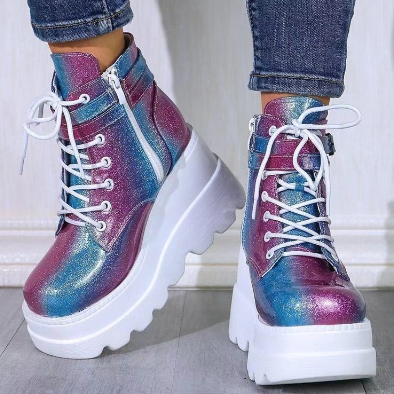 Women's Pink Holographic Platf - огляд і ціна Street Fashion Punk