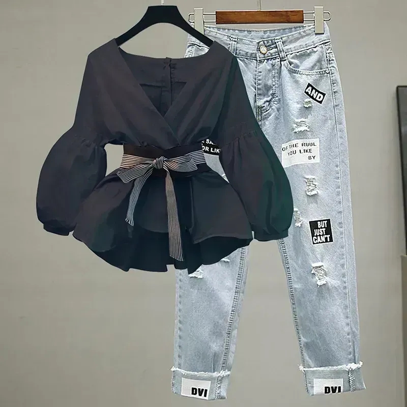 Women Elegant V-Neck Stripe La - огляд і ціна Street Fashion Korean