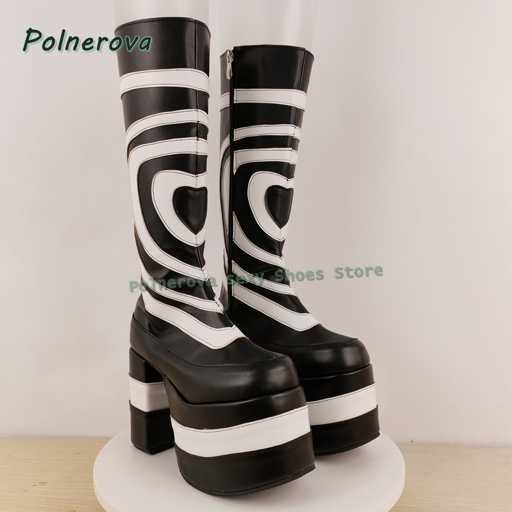 Heart Print Platform Fashion B - огляд і ціна Street Fashion Punk