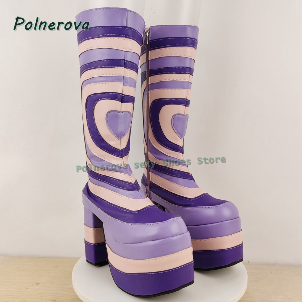 Heart Print Platform Fashion B - огляд і ціна Street Fashion Punk