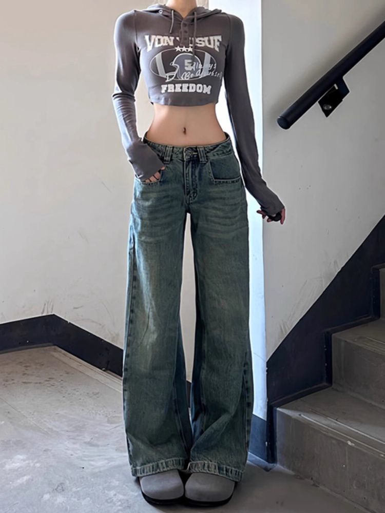 Brown Jeans Harajuku Y2K Kawai - огляд і ціна Japanese Street Fashion Female