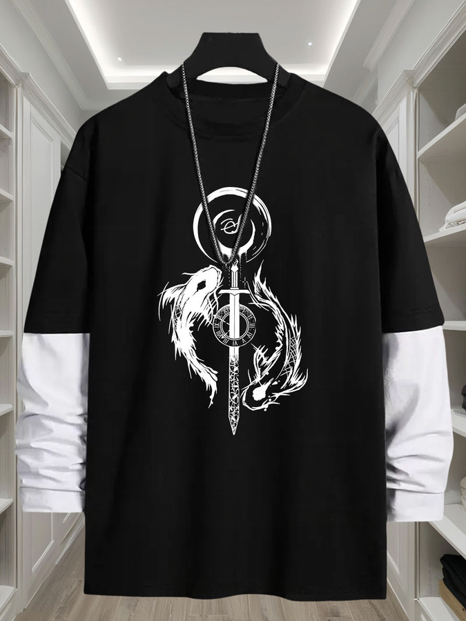 J1417 Yin-Yang Fish Print 2-in - огляд і ціна Street Fashion Look