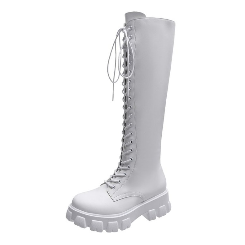 Women Knee High Boots Lace Up  - огляд і ціна Street Fashion Female