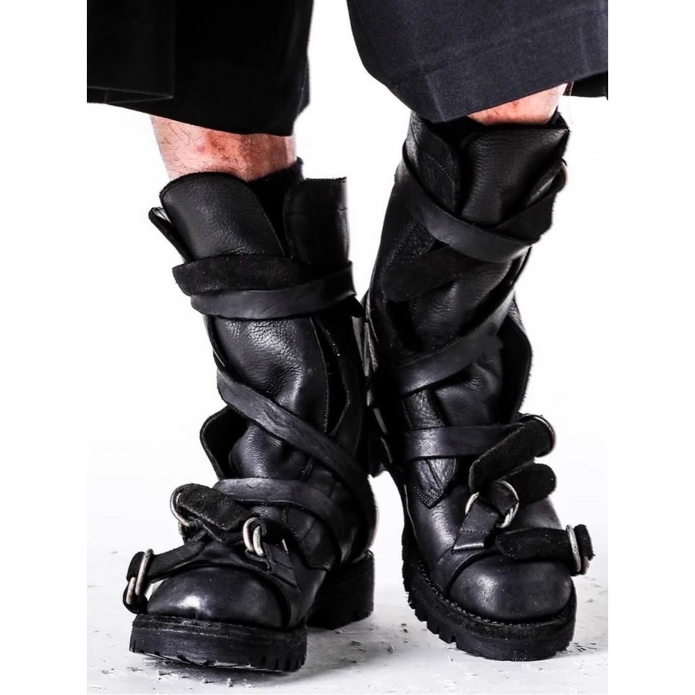Men's Leather Motorcycle Boots - огляд і ціна Street Fashion Punk